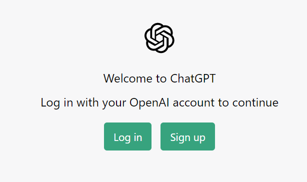 ChatGPT公式サイトアカウント登録ページ画像